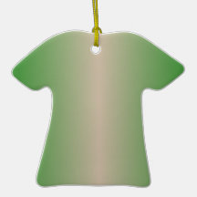 Dark Vanilla and Forest Green Gradient Christmas Tree Ornament