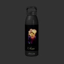 Dark Warm Iris Personalized Water Bottle water bottles