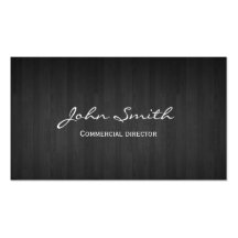 Dark Wood Commercial Director Business Card