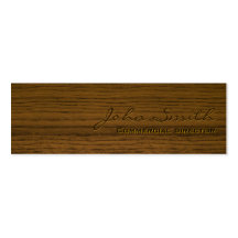 Dark Wood Commercial Director Business Card