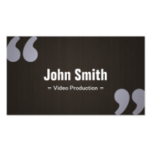 Dark Wood Video Production Business Card