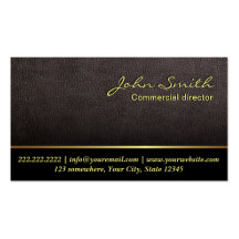 Darker Leather Commercial Director Business Card