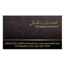Darker Leather Mortgage Agent Business Card