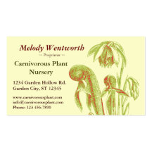 Darlingtonia californica Floral Business Card Template