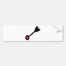 dart in bull´s eye icon bumper stickers
