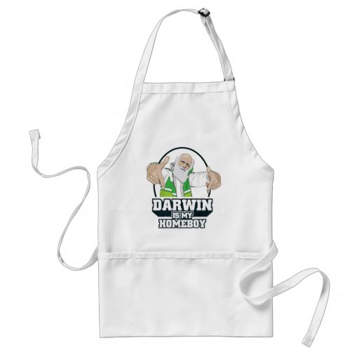 Darwin Is My Homeboy (Full Colour) Aprons