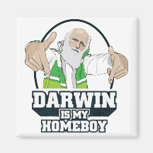 Darwin Is My Homeboy (Full Colour) Magnets
