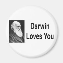 Darwin Loves You 2 Fridge Magnets