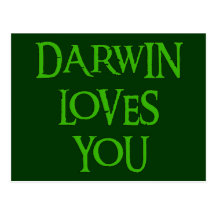Darwin Loves You Post Cards