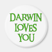 Darwin Loves You Refrigerator Magnet