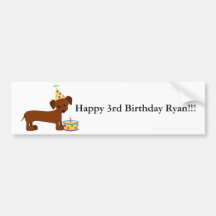DaschundBDay Bumper Sticker