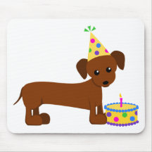 DaschundBDay Mousepads