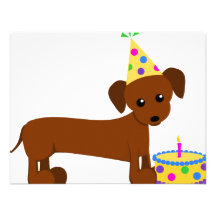 DaschundBDay Personalized Announcement