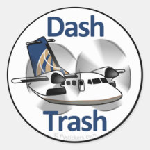 Dash Trash (United Express Livery) Sticker