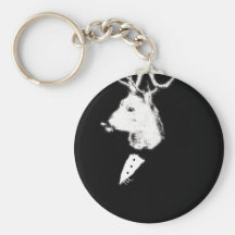 Dashing Deer tuxedo Keychains