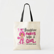 Daughter Fights Like Girl Breast Cancer 42.9.png Bag