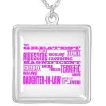 Daughters in Law Gifts : Greatest Daughter in Law Custom Necklace
