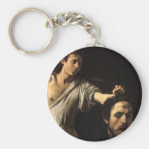 David with the Head of Goliath, Caravaggio Key Chain