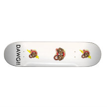 Dawg! Double Bull Dog Mean Sketeboard Skateboard Deck