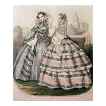 Day Dress for 1858, engraved by Barreau posters