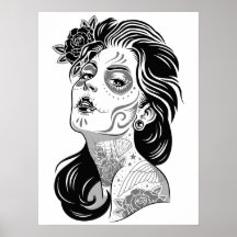 Day of dead girl poster