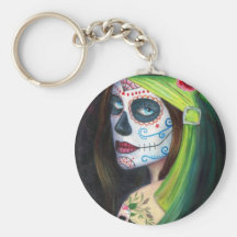 Day of the  Dead by Lori Karels Keychains