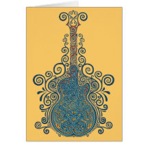 Day of the Dead Guitar Card