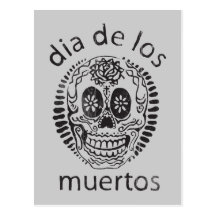 day of the dead postcard