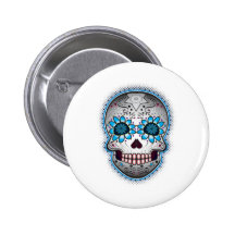 Day Of The Dead Sugar Skull Buttons