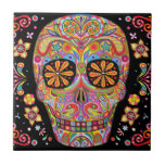 Day of the Dead Sugar Skull Ceramic Tile