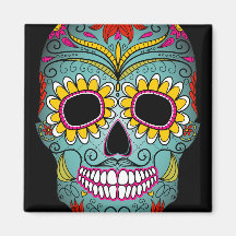 Day of the Dead Sugar Skull Fridge Magnet