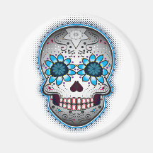 Day Of The Dead Sugar Skull Fridge Magnets