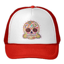 Day of the Dead Sugar Skull Hat