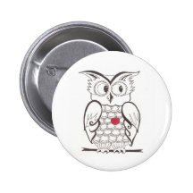 Day Thirty seven - hoo - Who? Button