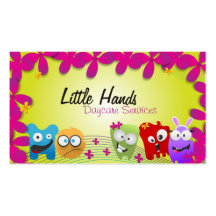 Daycare Business Card - Colourful Little Monsters