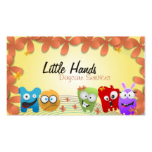 Daycare Business Card - Colourful Little Monsters