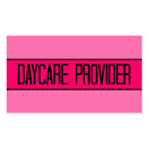 Daycare Provider Baby and Hot Pink Business Card