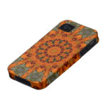 Daylily Orange Mandala Vibe iPhone 4 Covers