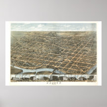 Dayton Ohio 1870 Print