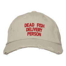 dead fish delivery person embroidered hat