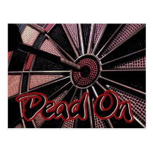 Dead On Bulls Eye Postcard