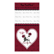 Dead Red Rose Custom Photo Card