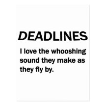 DEADLINES POSTCARD