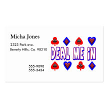 Deal Me In Playing Cards Business Card Template