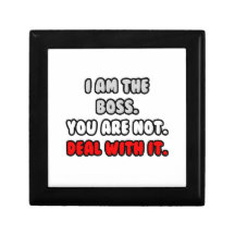 Deal With It ... Funny Boss Shirts and Gifts Trinket Boxes
