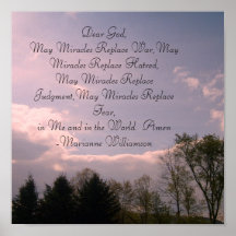 Dear God,May Miracles Replace War,May ... Poster