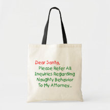 Dear Santa Attorney Bag