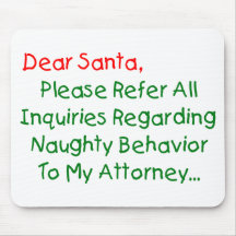 Dear Santa Attorney Mousemat