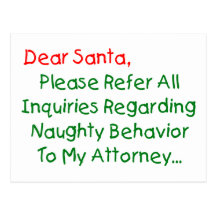 Dear Santa Attorney Post Card