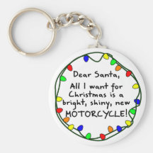 Dear Santa Motorcycle Key Chains